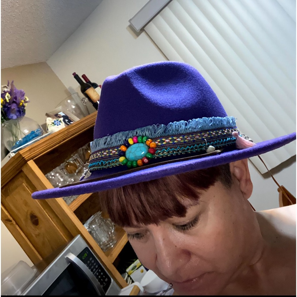 Purple fedora